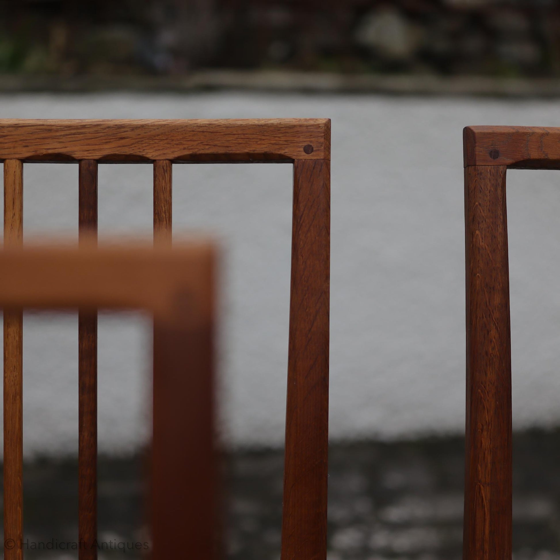 `Set of 8 Edward Barnsley Design Arts & Crafts Oak Chairs by Acornman