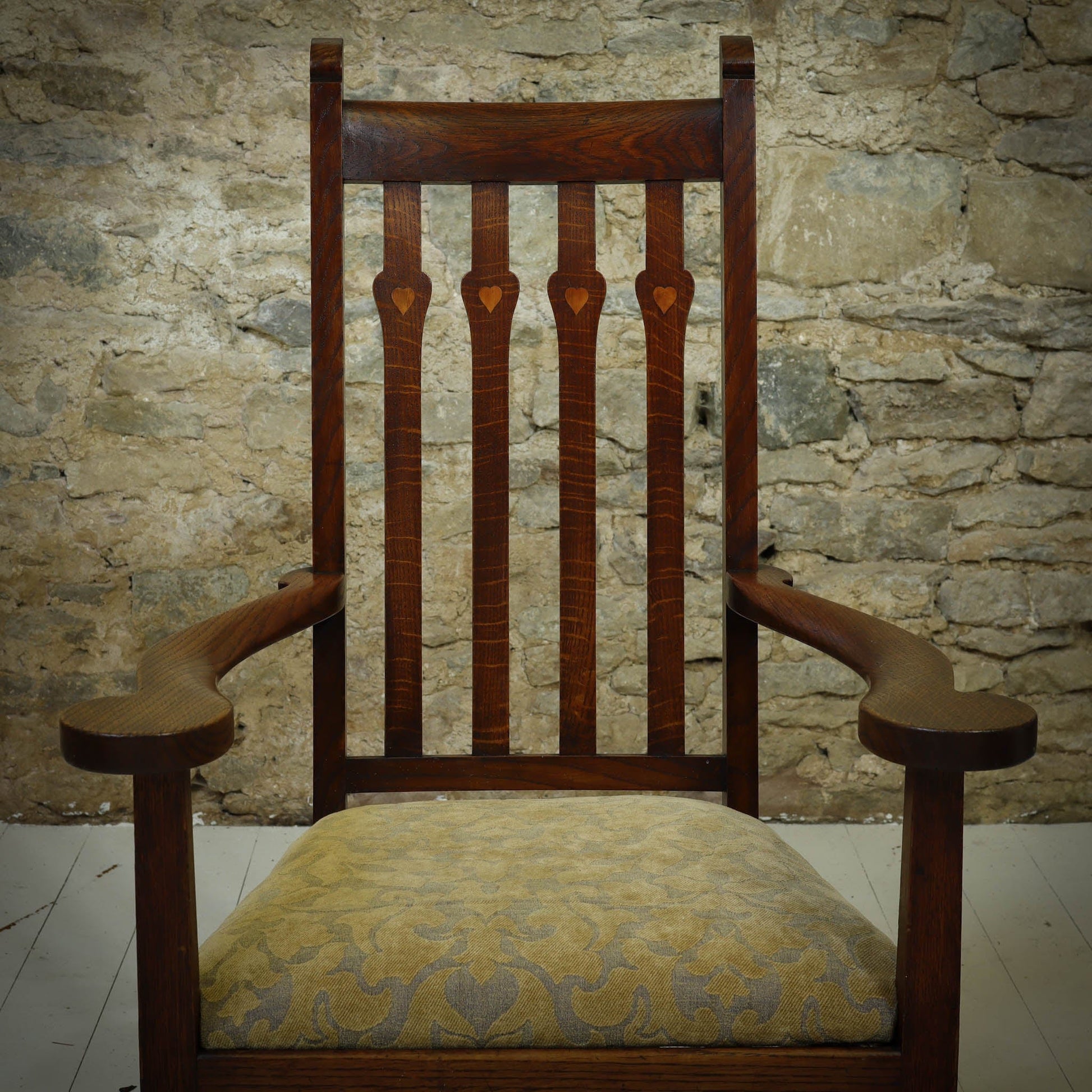 Arthur W. Simpson Arts & Crafts Lakes School English Oak Armchair