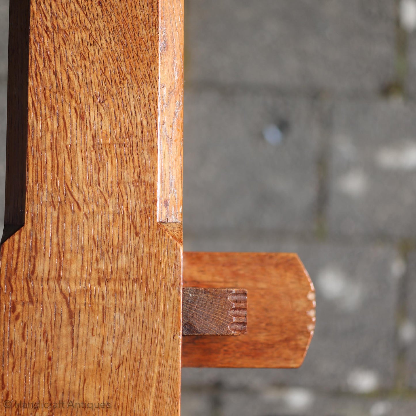 Woodpeckerman [Mouseman interest] Arts & Crafts Yorkshire School English Oak Dining Table