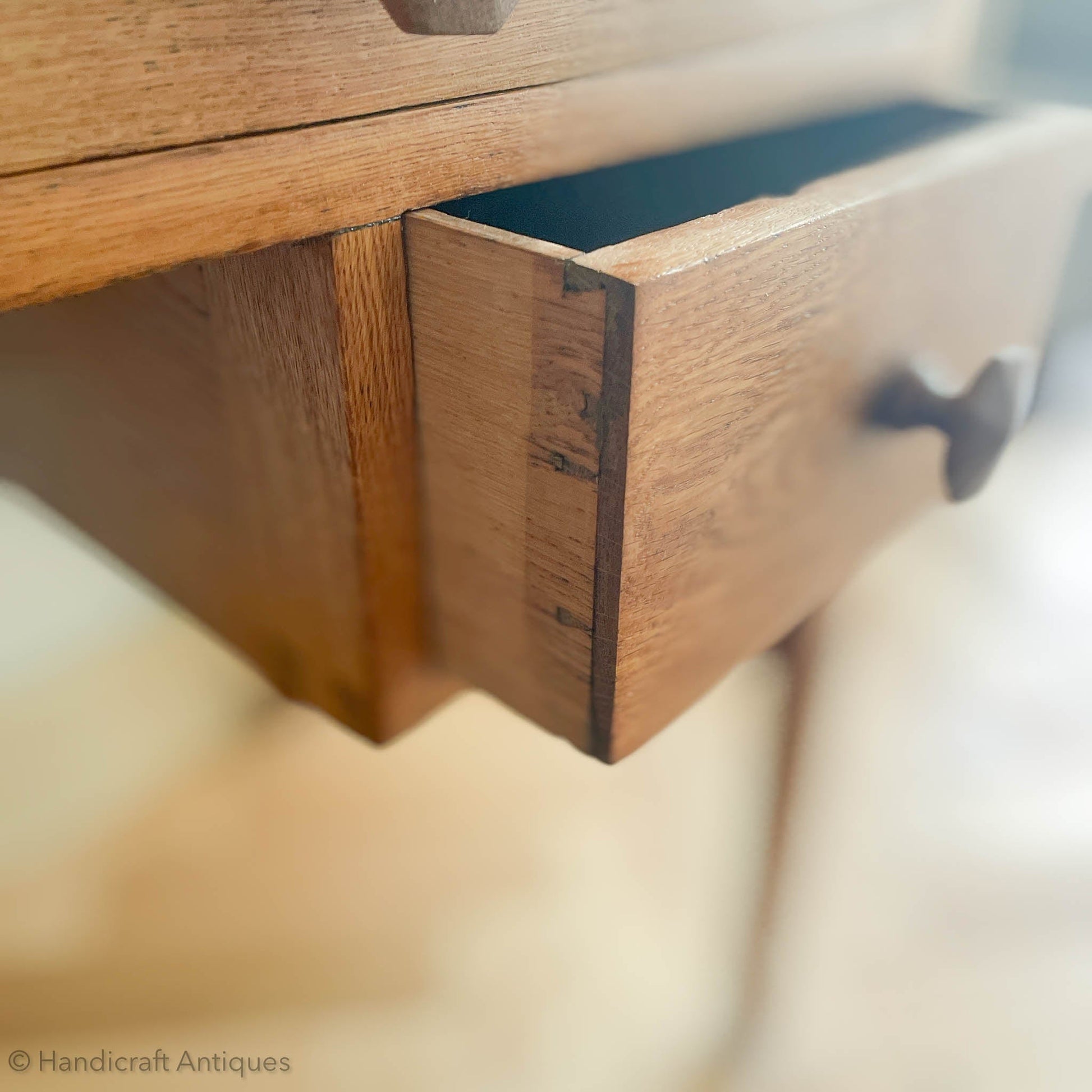 Peter Waals design Hazelrigg Hall Arts & Crafts Cotswold School Oak Desk