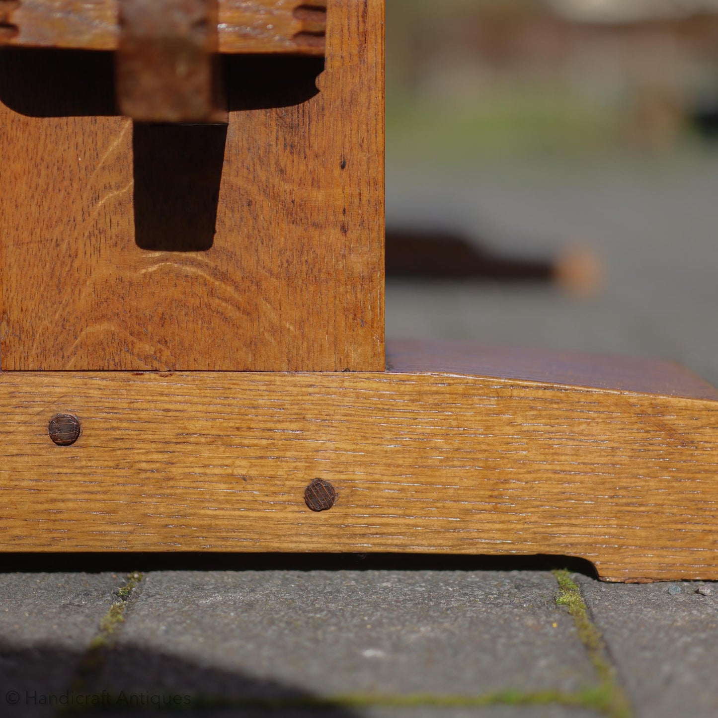 Woodpeckerman [Mouseman interest] Arts & Crafts Yorkshire School English Oak Dining Table