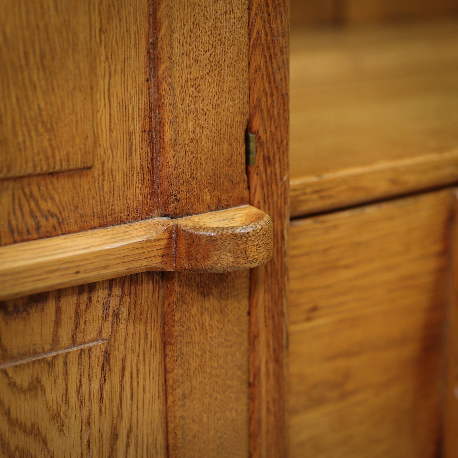 Peter Waals Arts & Crafts Cotswold School English Oak Wardrobe c.1935