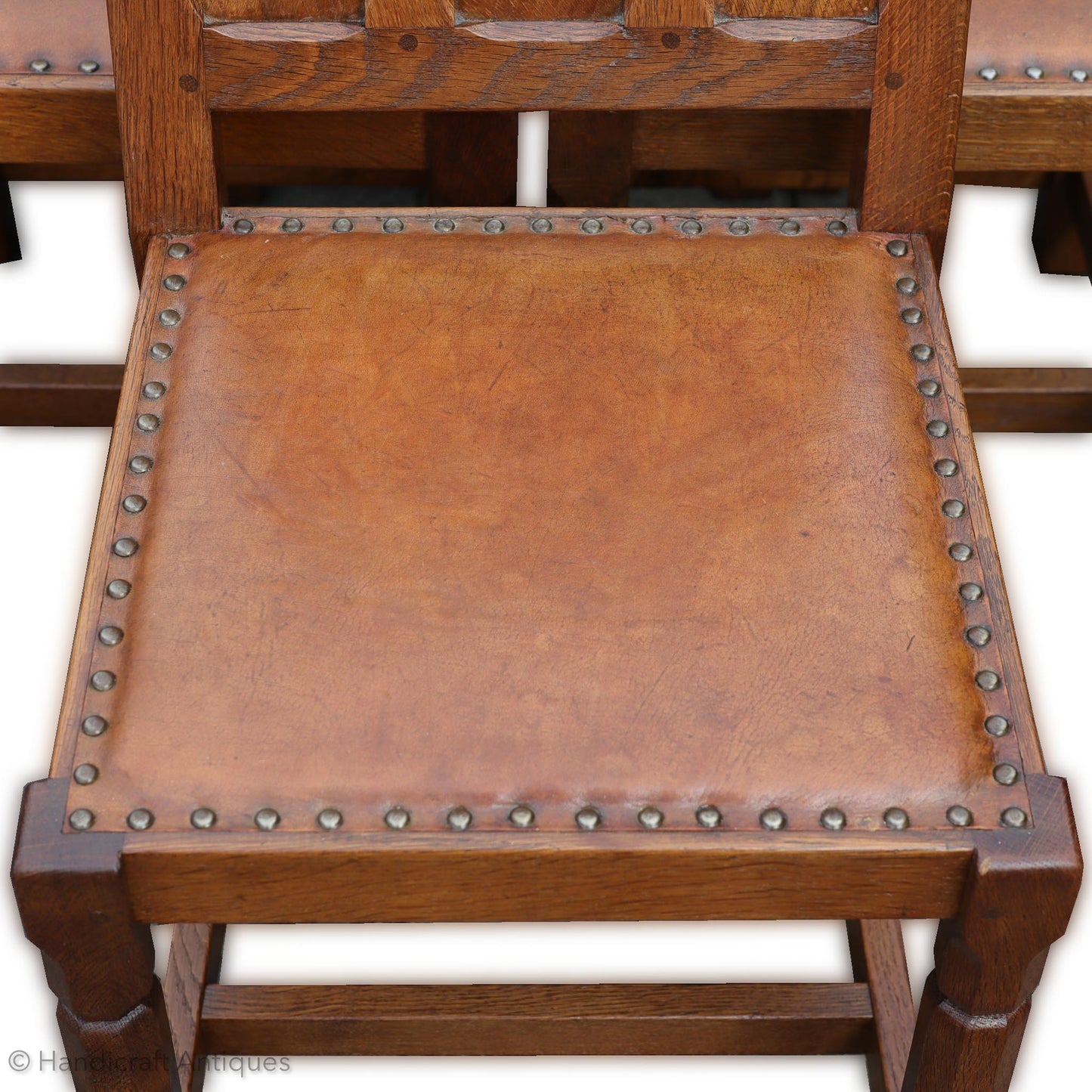 Sid Pollard [ex-Mouseman] Arts & Crafts Yorkshire School English Oak Chair C. 1960