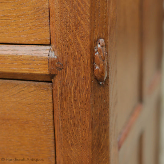 Peter ‘Rabbitman’ Heap Arts & Crafts Yorkshire School Oak Bureau