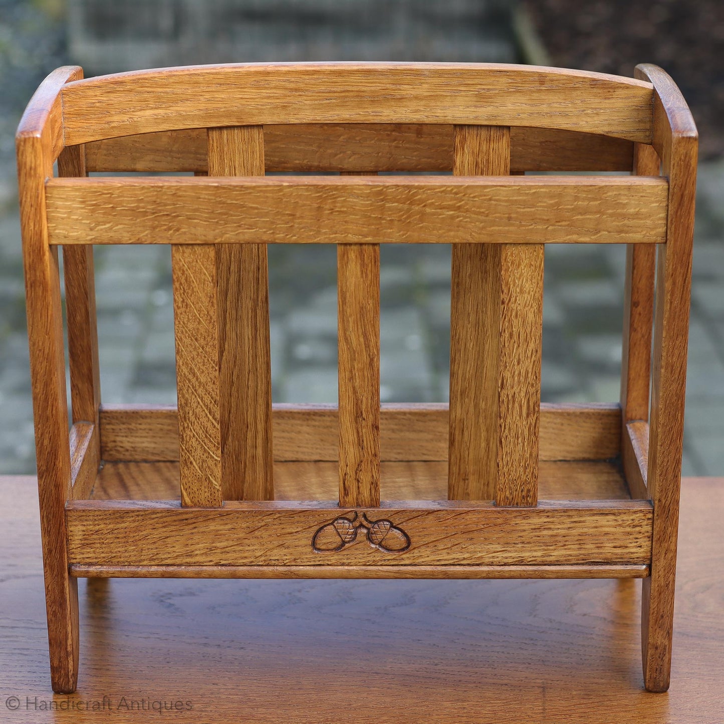 James Cleasby Dent [Ex-Stanley Webb Davies] Arts & Crafts Lakes School English Oak Magazine Rack