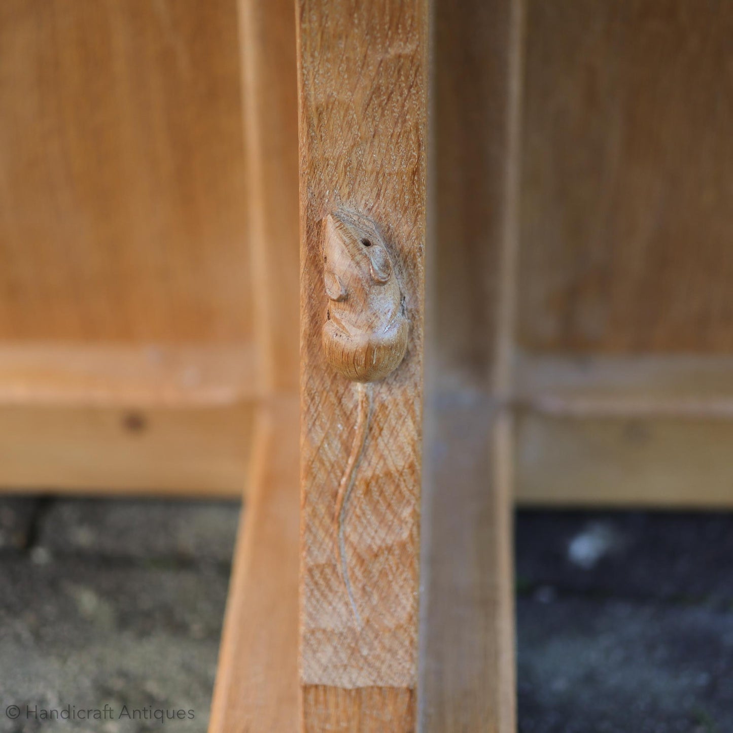 Robert 'Mouseman' Thompson Arts & Crafts Yorkshire School English Oak Dining Table 