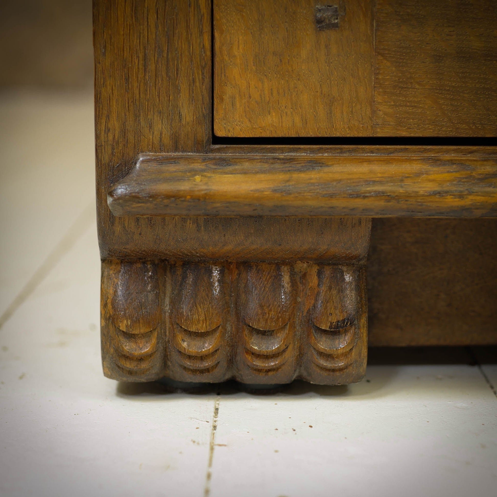 Nigrl Griffiths Arts & Crafts Gothic School English Oak Wardrobe c. 1980