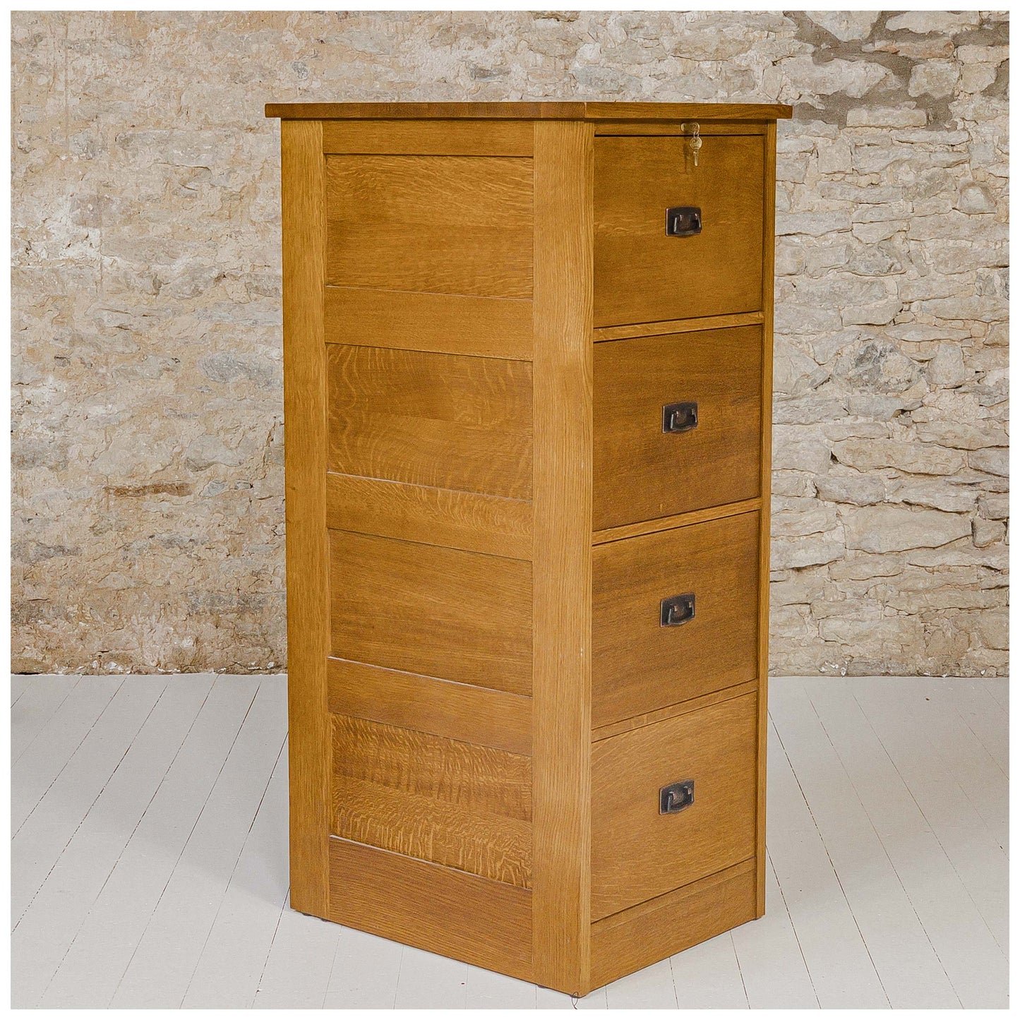 Stickley Furniture Arts & Crafts Mission School Oak Filing Cabinet