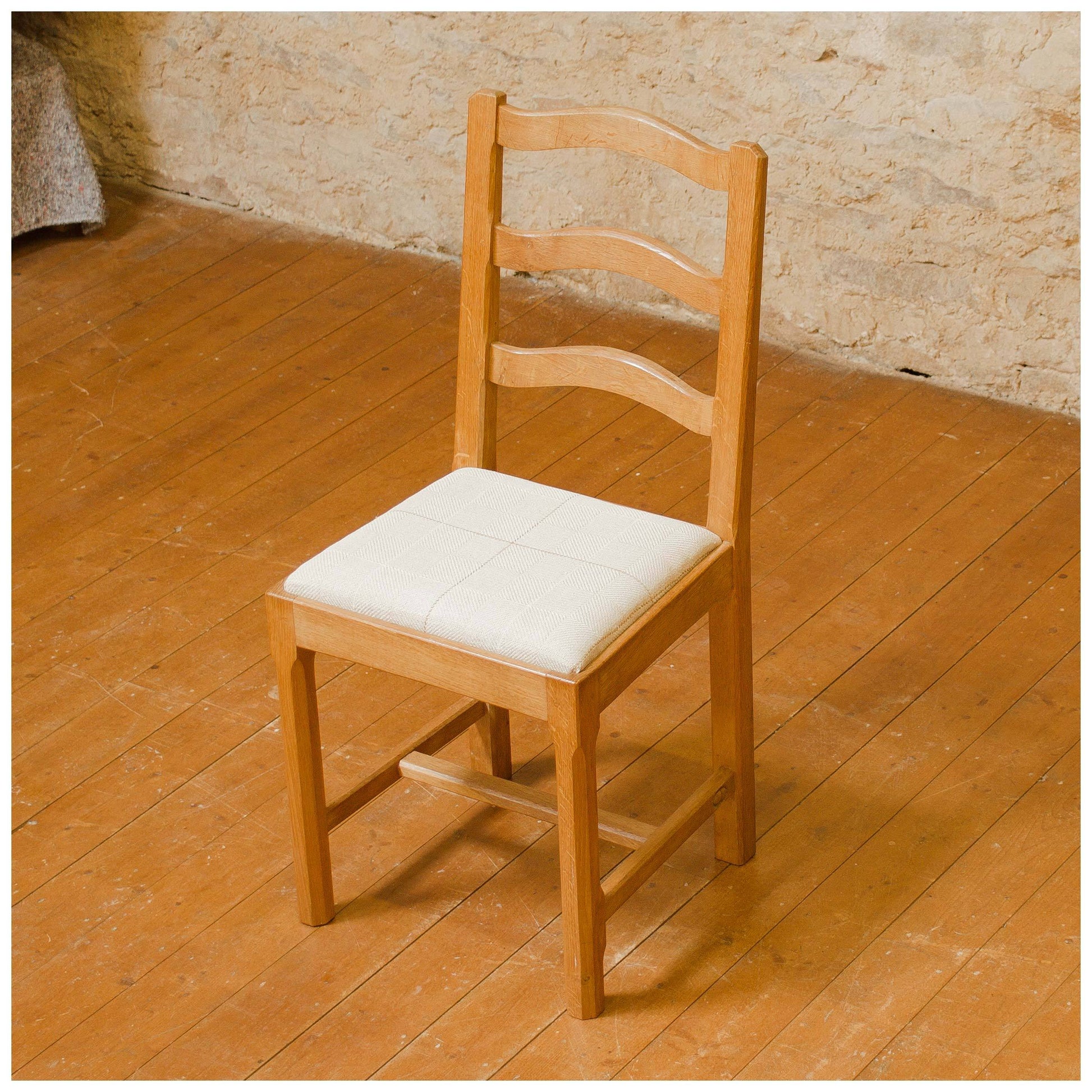 Acornman (Ex-Mouseman) Arts & Crafts Yorkshire School English Oak Chairs 1960