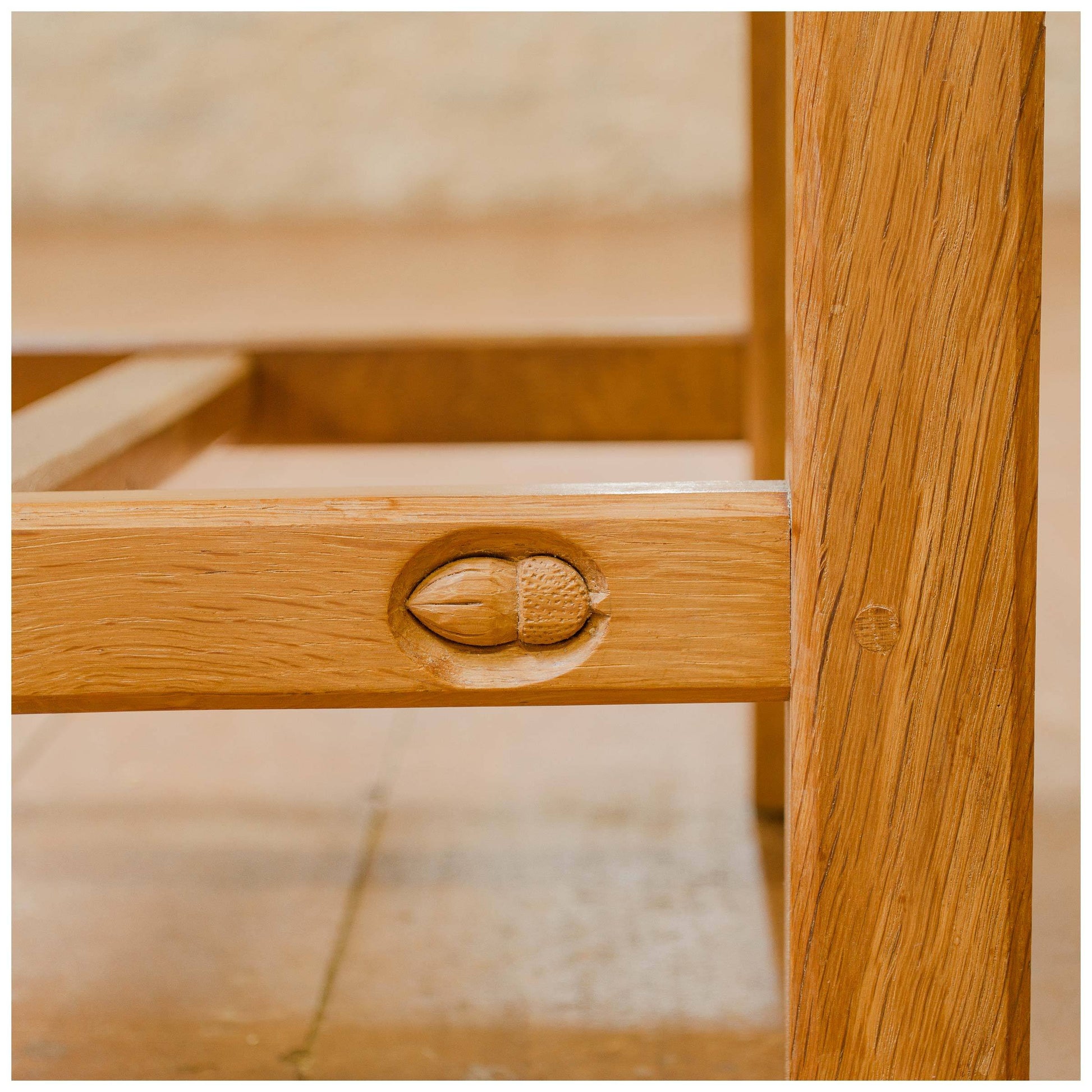 Acornman (Ex-Mouseman) Arts & Crafts Yorkshire School English Oak Chairs 1960