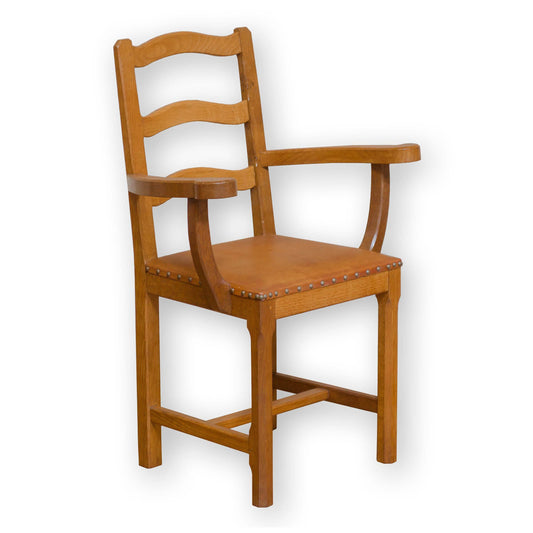 Alan 'Acornman' Grainger (Acorn Industries) Oak and Leather Armchair c. 1960