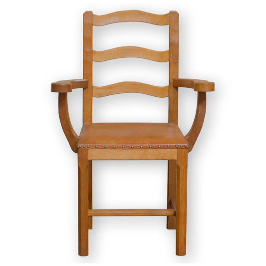 Alan 'Acornman' Grainger (Acorn Industries) Oak and Leather Armchair c. 1960