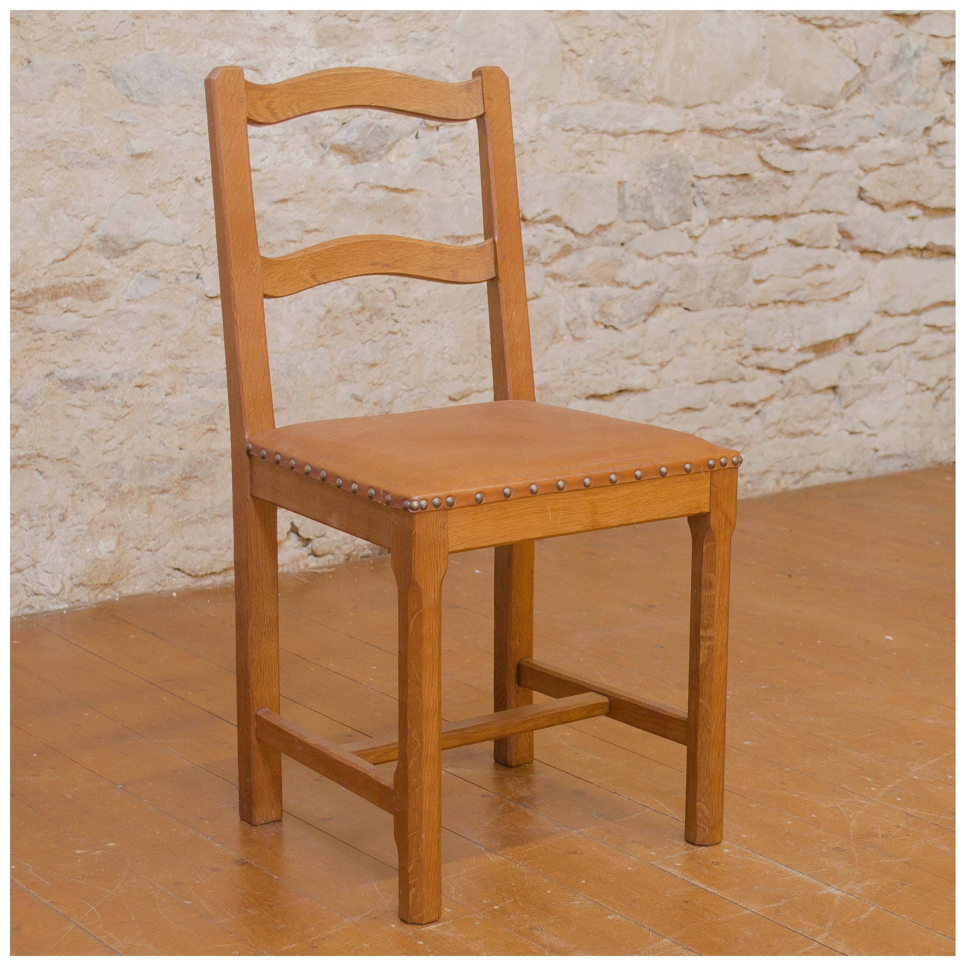 Alan Acornman Grainger (ex-Mouseman) Arts & Crafts Yorkshire School Oak chairs