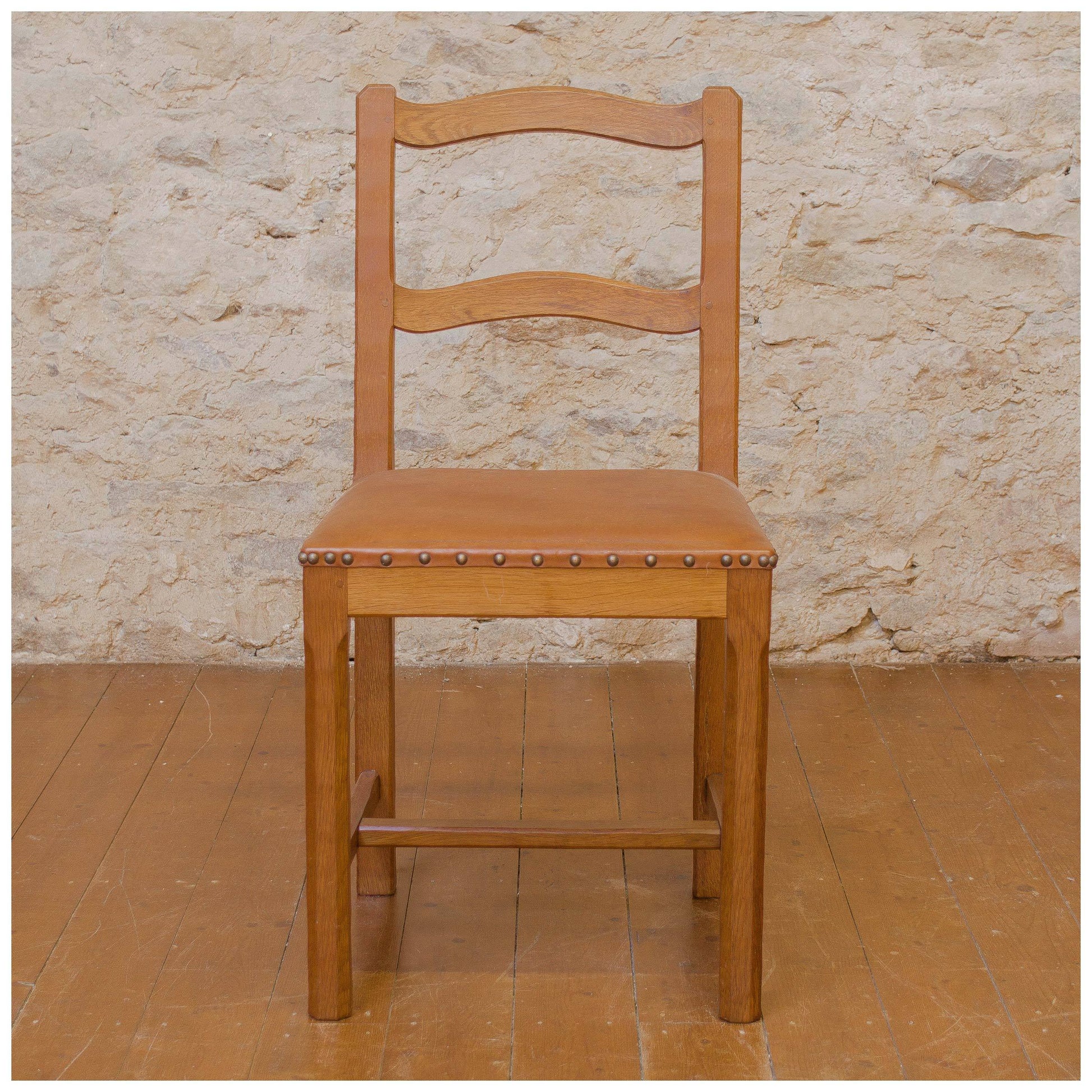 Alan Acornman Grainger (ex-Mouseman) Arts & Crafts Yorkshire School Oak chairs