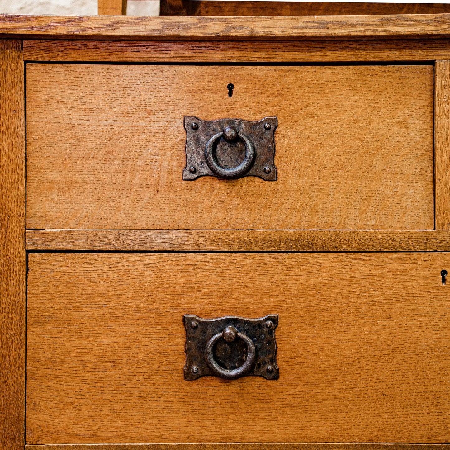 Ambrose Heal Arts & Crafts English Oak St Ives Dressing Chest c. 1900