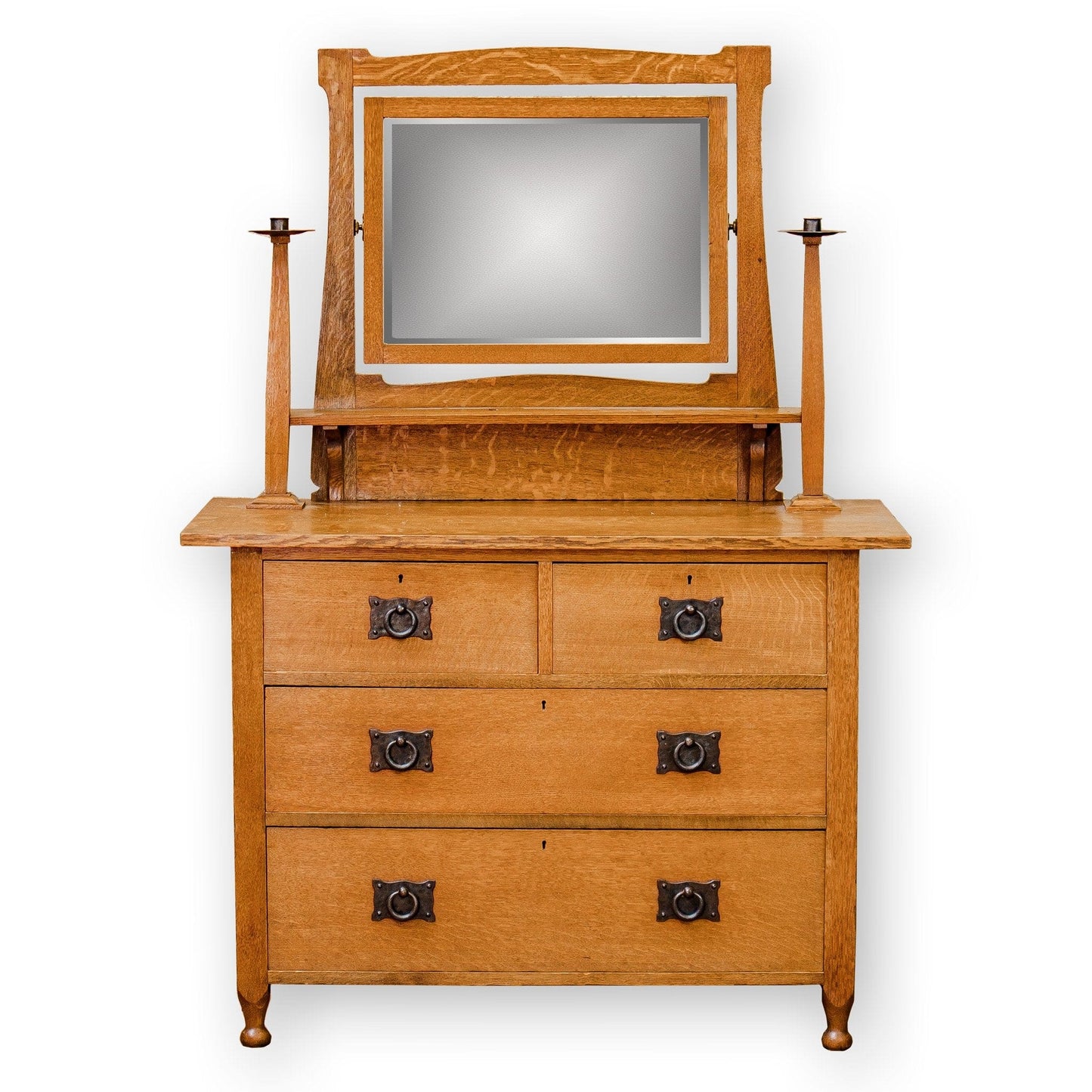 Ambrose Heal Arts & Crafts English Oak St Ives Dressing Chest c. 1900