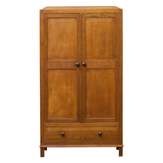 Gordon Russell Early Arts & Crafts 'Stow' Oak Double Wardrobe, No. 447 1927