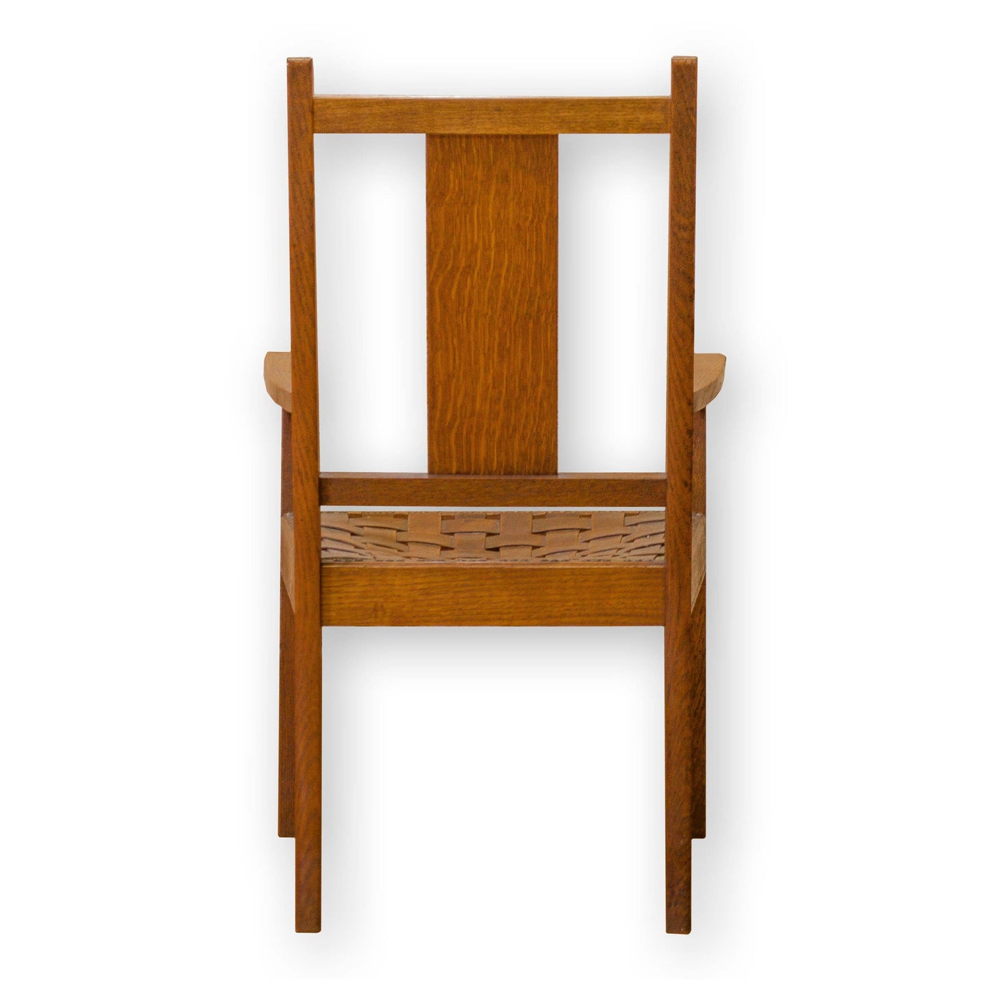 Arthur W Simpson (The Handicrafts, Kendal) Arts & Crafts Oak and Leather Armchair