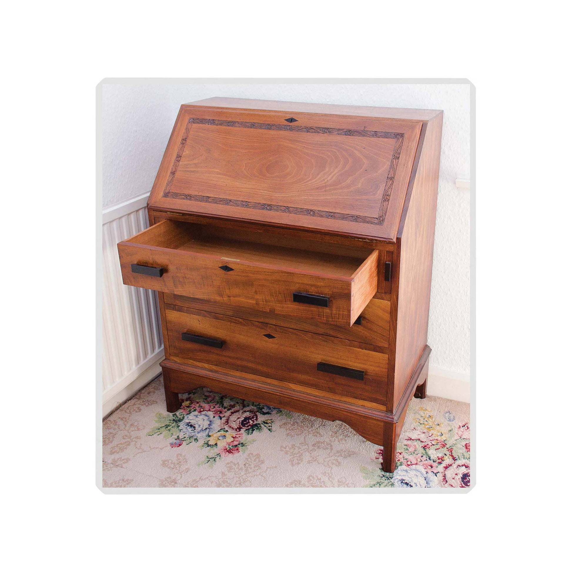 Arthur W Simpson (The Handicrafts, Kendal) Arthur W. Simpson Arts Crafts Mahogany Writing Bureau