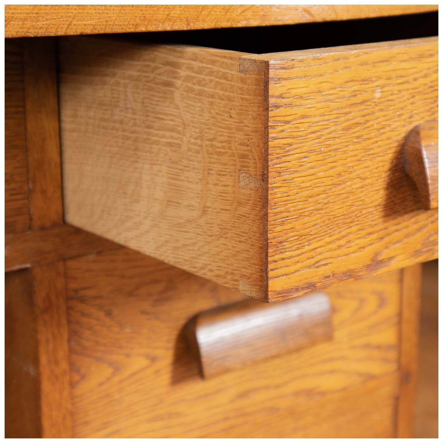 Arthur W Simpson Arts & Crafts Lakes School Oak Dressing Chest or Desk c. 1930