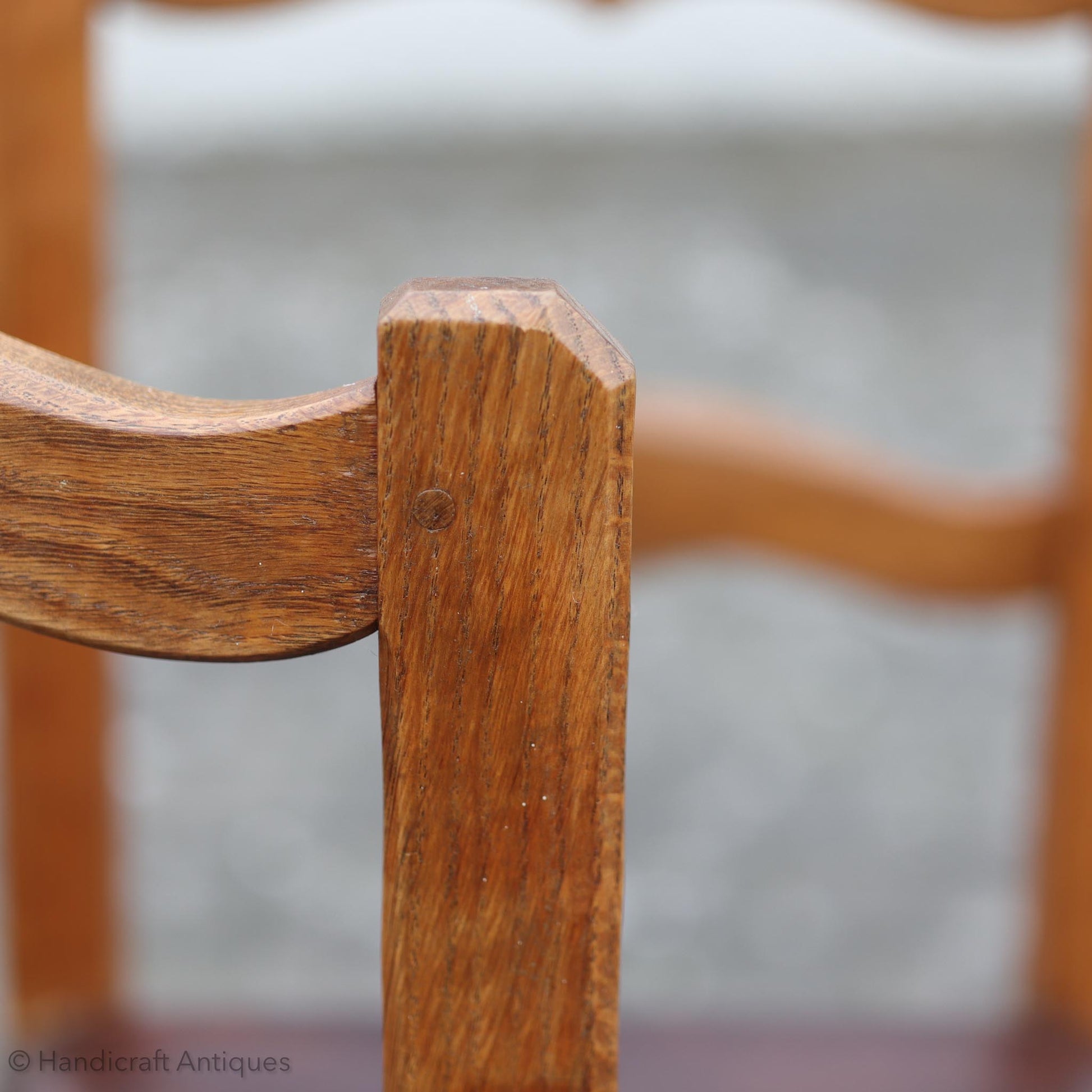 Set of 4 Acornman (Ex-Mouseman) Arts & Crafts Yorkshire School English Oak Chairs