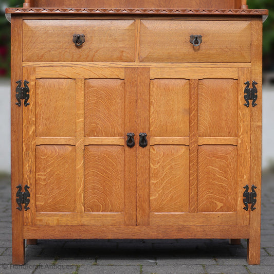  Arts & Crafts Cotswold School English Oak Dresser 