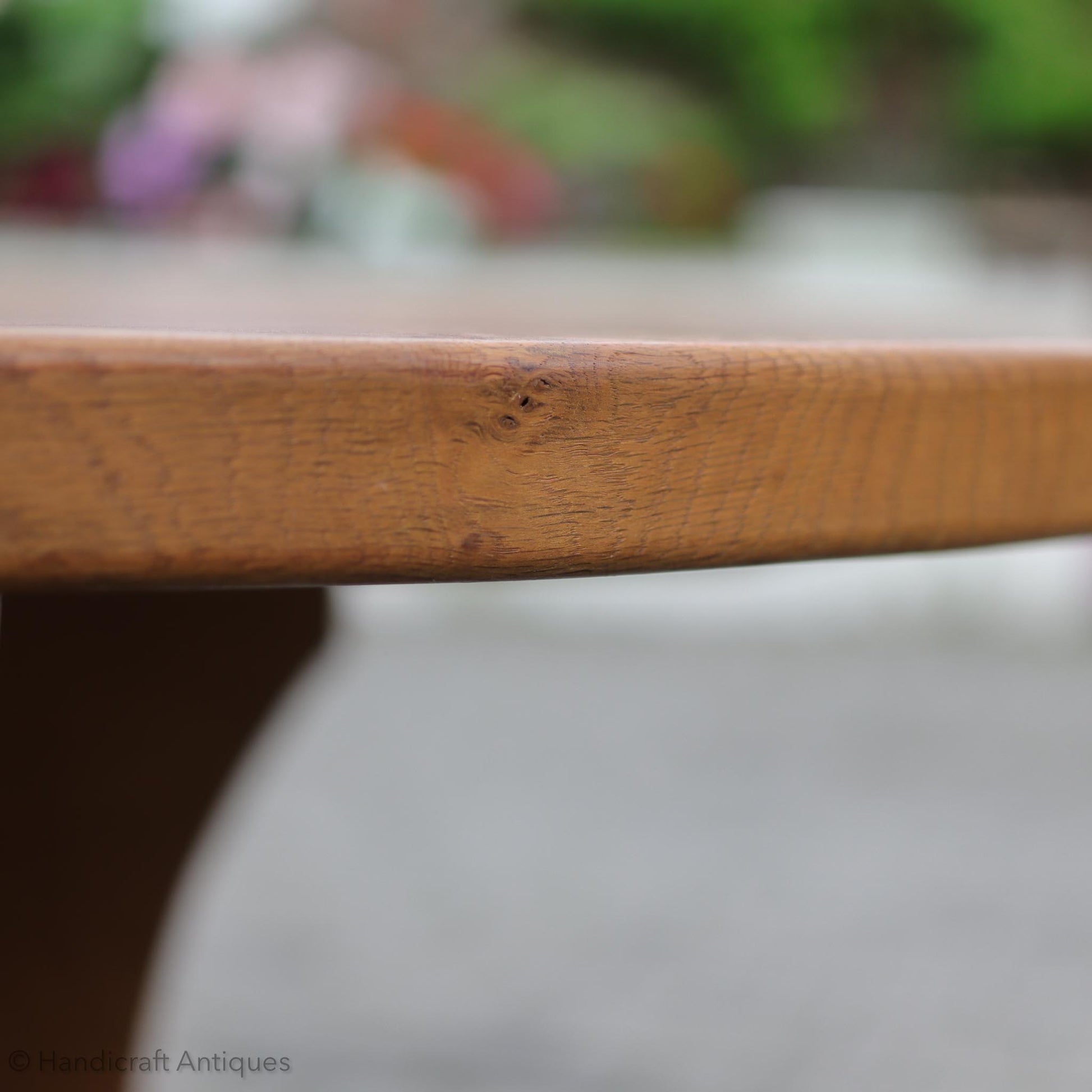 Albert 'Eagleman' Jeffray (Ex-Mouseman) Arts & Crafts Yorkshire School English Oak Dining Table c 1990.