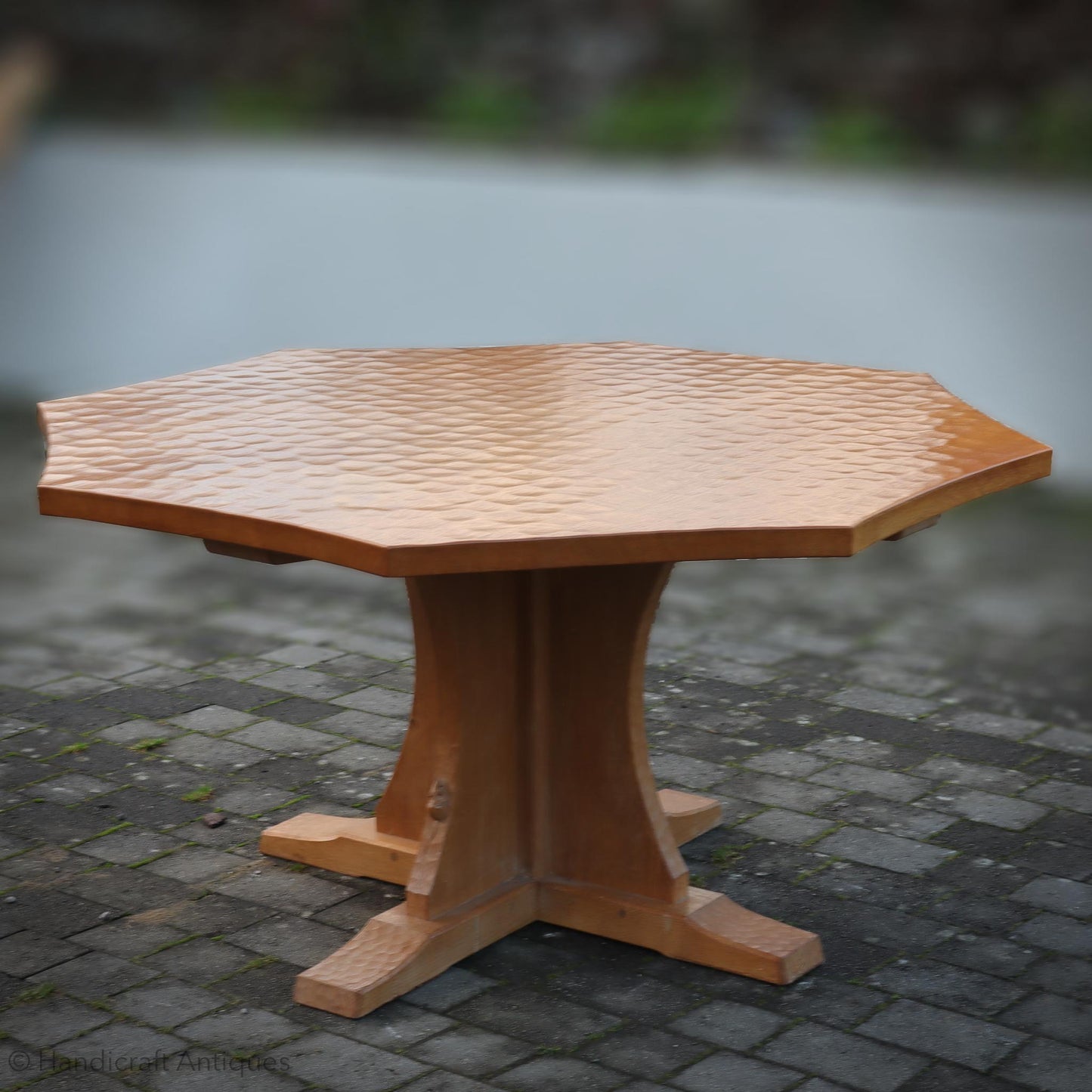 Robert 'Mouseman' Thompson Arts & Crafts Yorkshire School English Oak Dining Table 