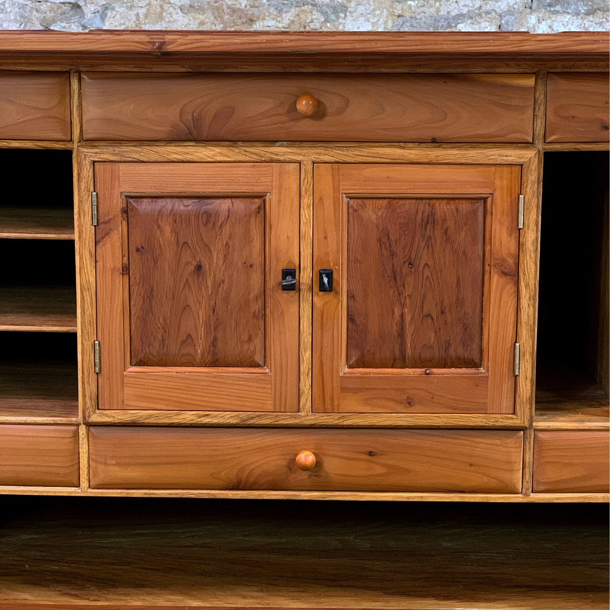 Hugh Birkett (Ex-Oliver Morel) Arts & Crafts Cotswold School English Yew Bureau