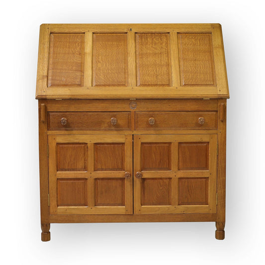 Bob ‘Wrenman’ Hunter Arts & Crafts Yorkshire School Oak Bureau