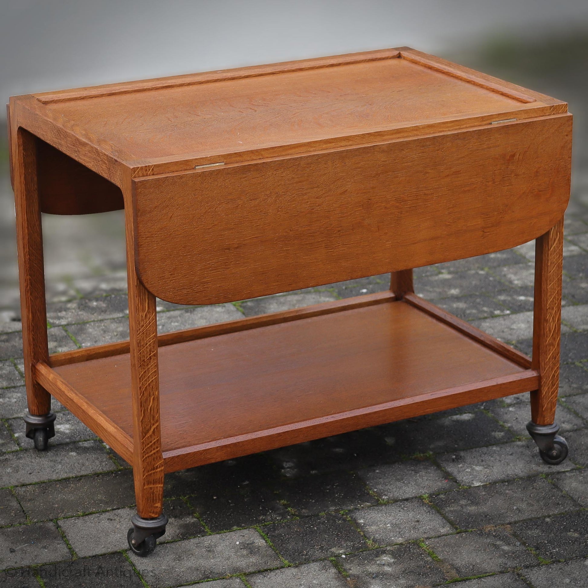 Stanley Webb Davies Arts & Crafts Lakes School Extending Tea Trolley 1957.