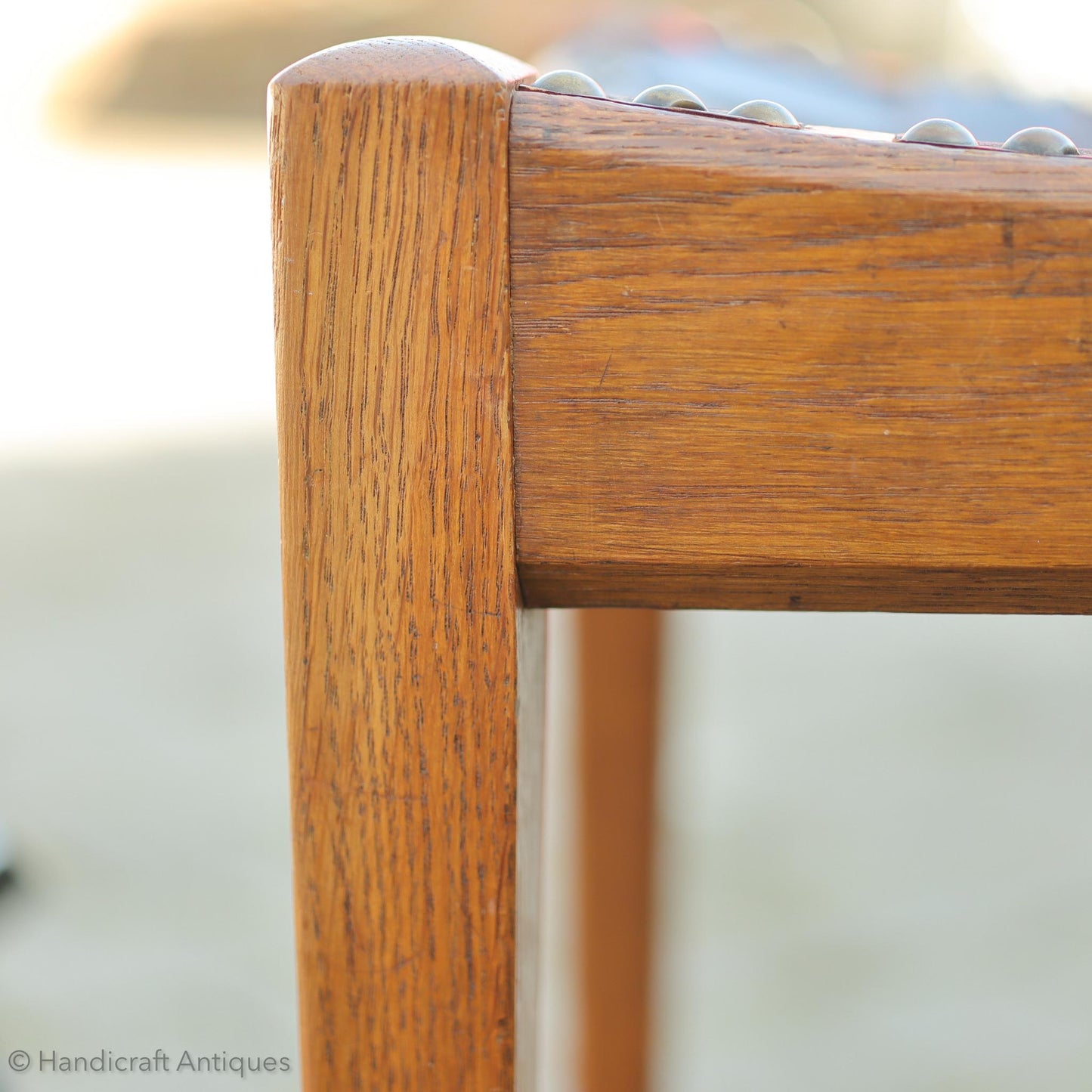 Arthur W. Simpson Arts & Crafts Lakes School English ‘Easy’ Oak Stool c. 1920.