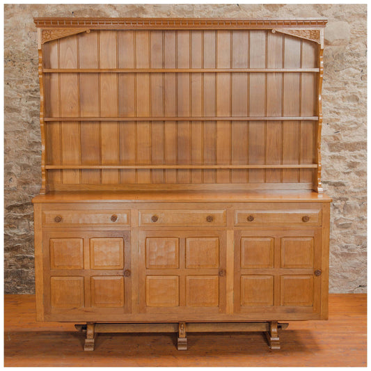 Beaverman (Ex-Mouseman) Arts & Crafts Yorkshire School English Oak Dresser