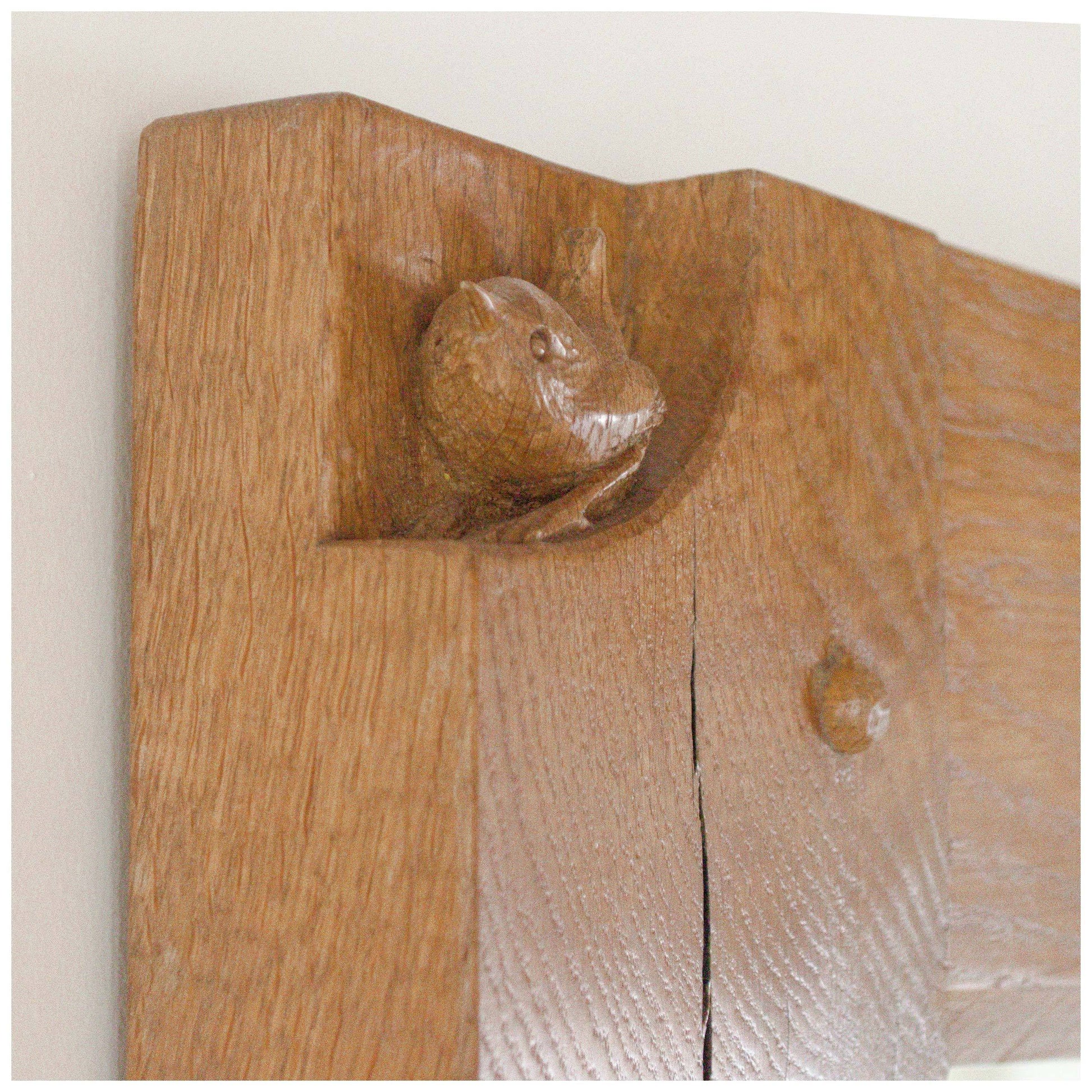 Bob Wrenman Hunter (Ex-Mouseman) Very Large Yorkshire School Oak Mirror