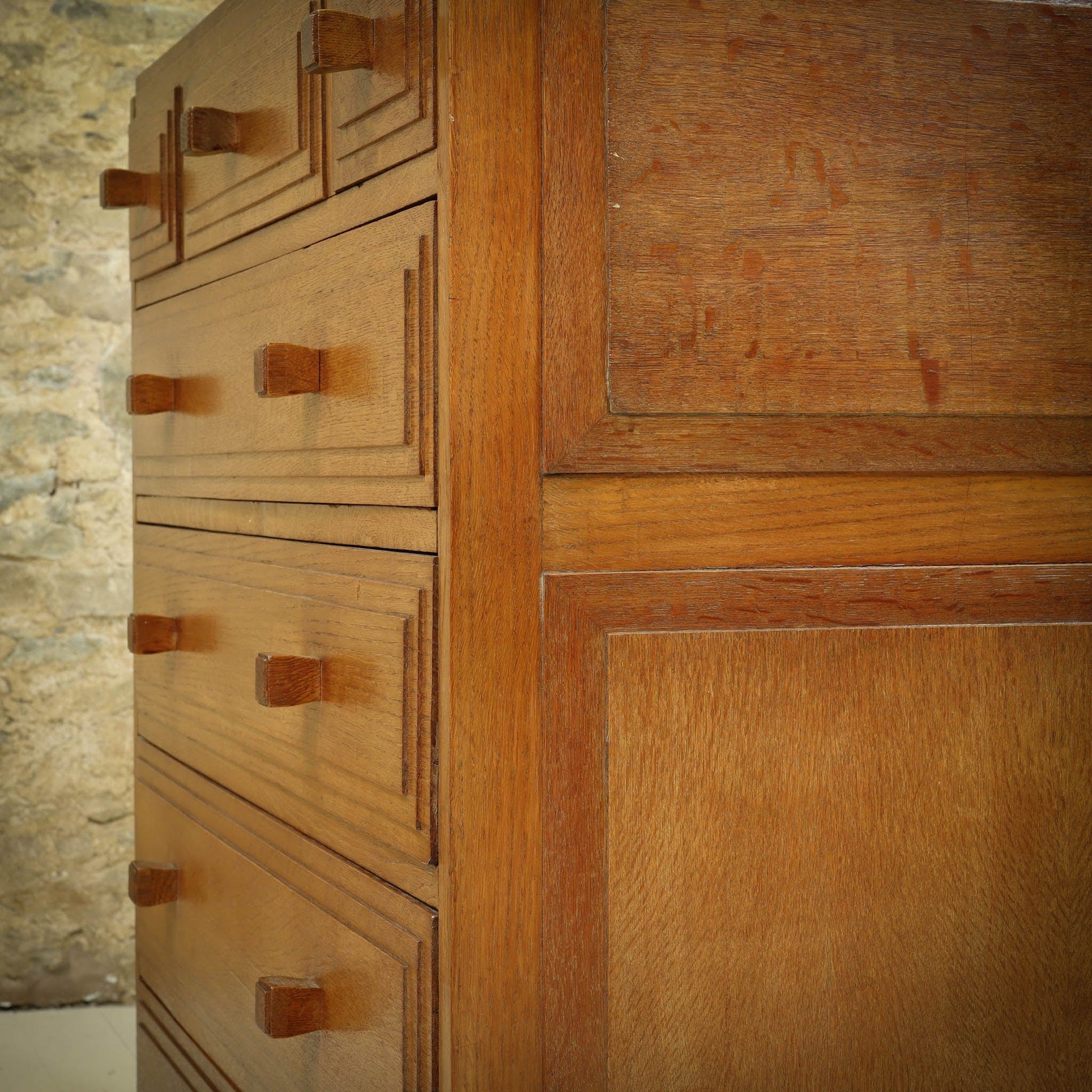 Brynmawr Furniture Co Arts & Crafts Cotswold School Oak Chest of Drawers c. 1930