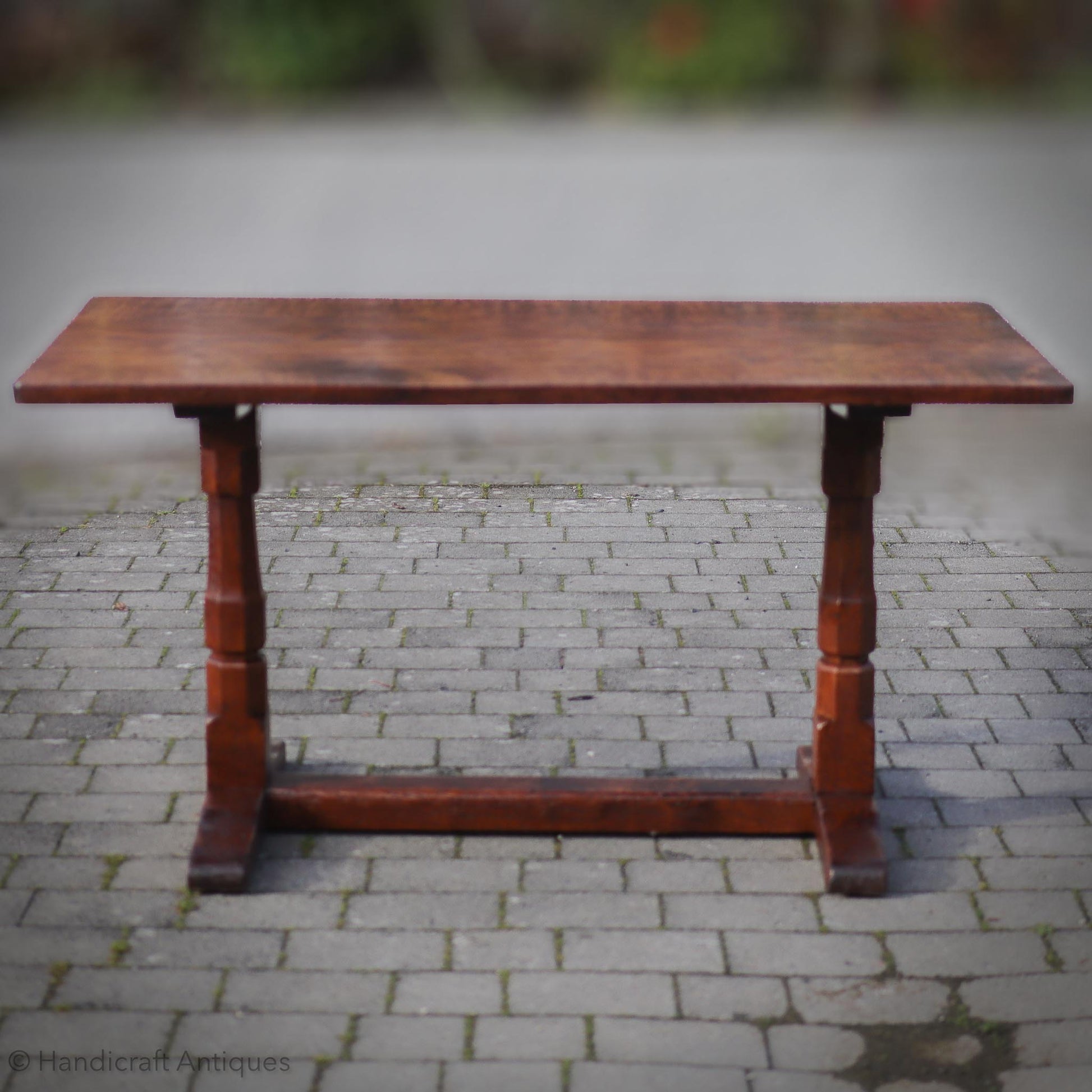 Robert 'Mouseman' Thompson Arts & Crafts Yorkshire School English Oak Dining Table 