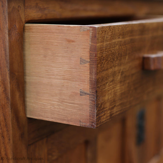 Alan 'Acornman' Grainger (Ex-Mouseman) Arts & Crafts Yorkshire School English Oak Dresser Post 1970