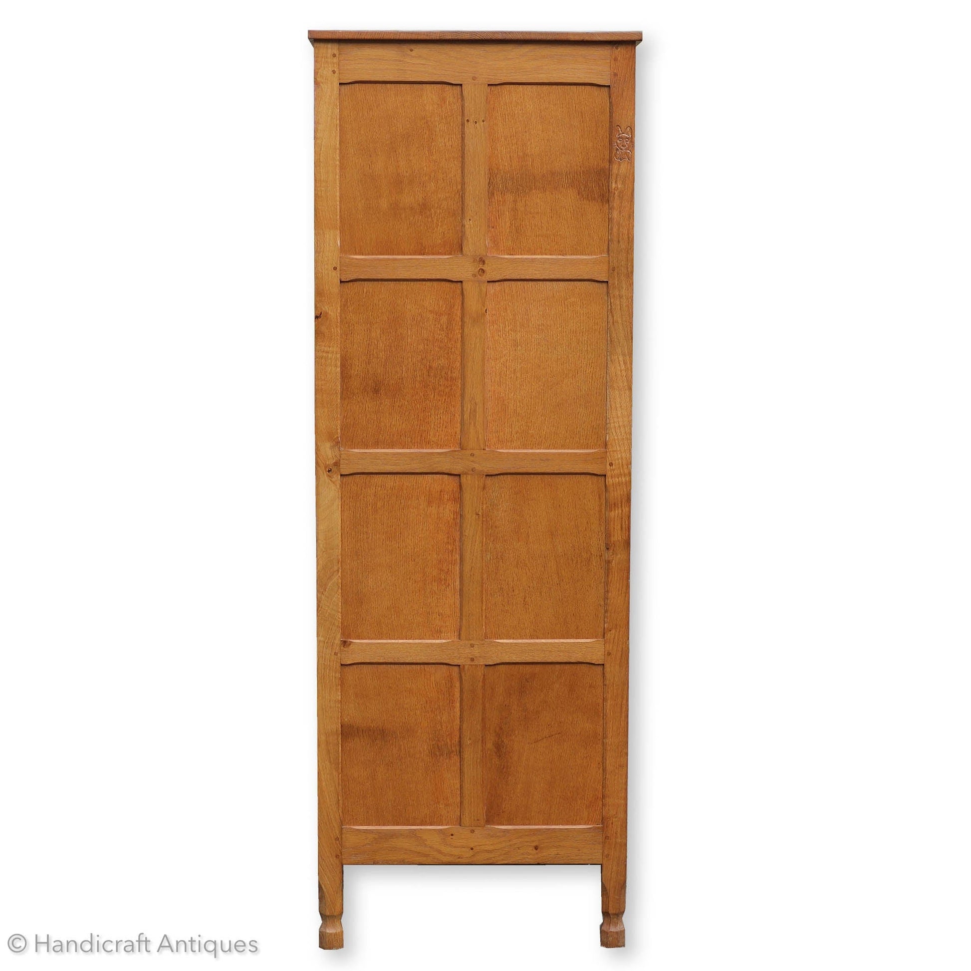 Cat & Mouseman' (Ex-Mouseman) Arts & Crafts Yorkshire School Oak Wardrobe (b)