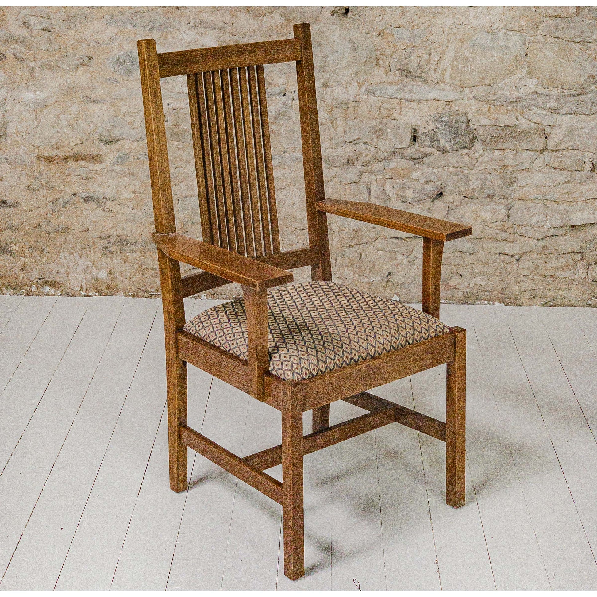 Set of 4 Stickley Furniture Arts & Crafts Mission School Oak Chairs