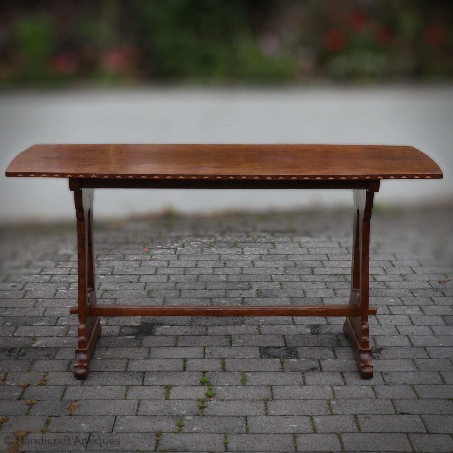  Arts & Crafts Cotswold School English Oak Dining Table and Benches