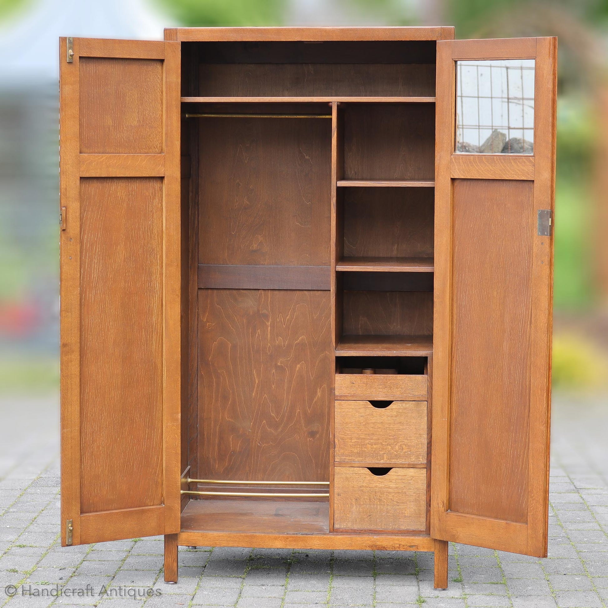 Heal and Co [Ambrose Heal] Arts & Crafts Cotswold School English Oak Wardrobe