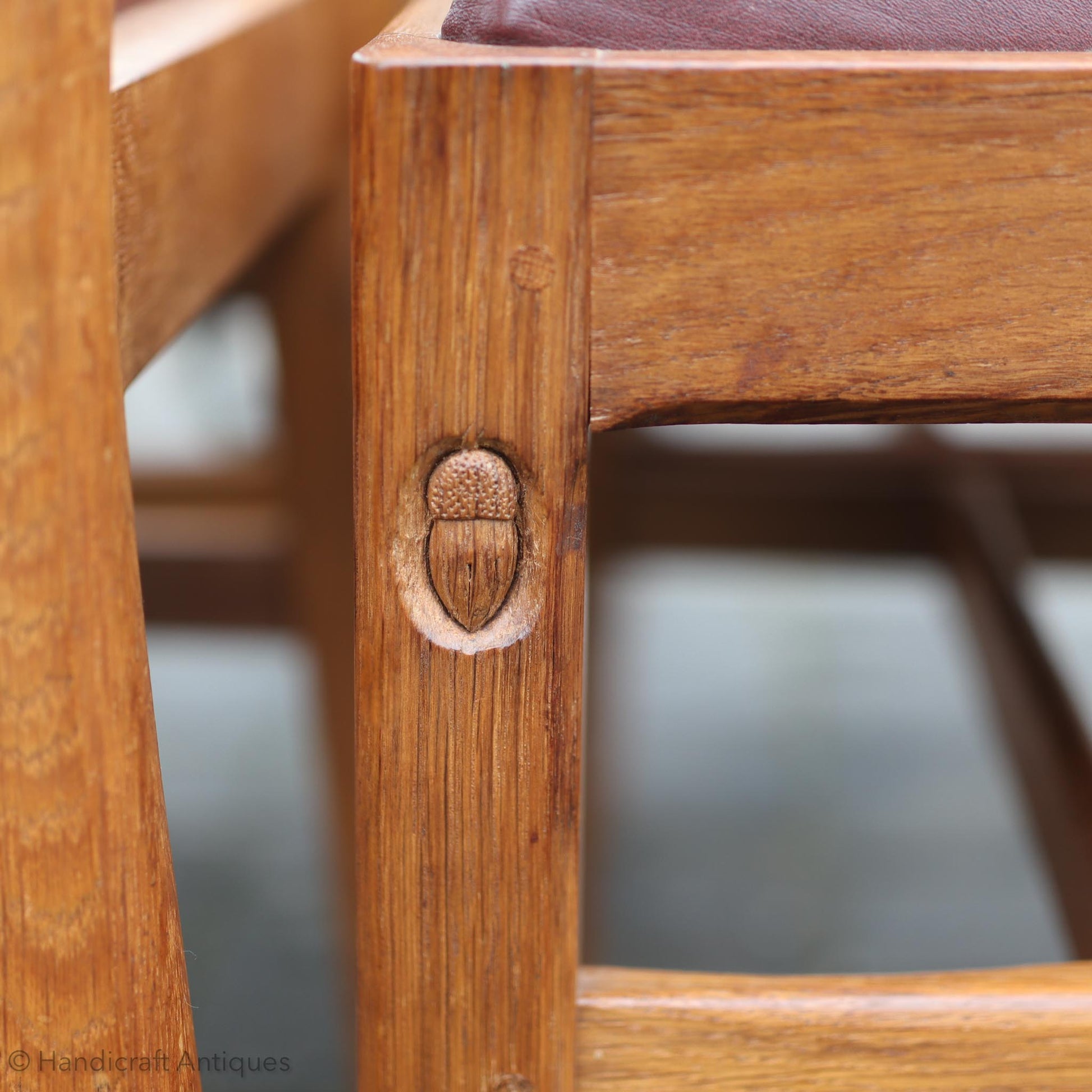 Set of 6 Acornman (Ex-Mouseman) Arts & Crafts Yorkshire School Oak Chairs