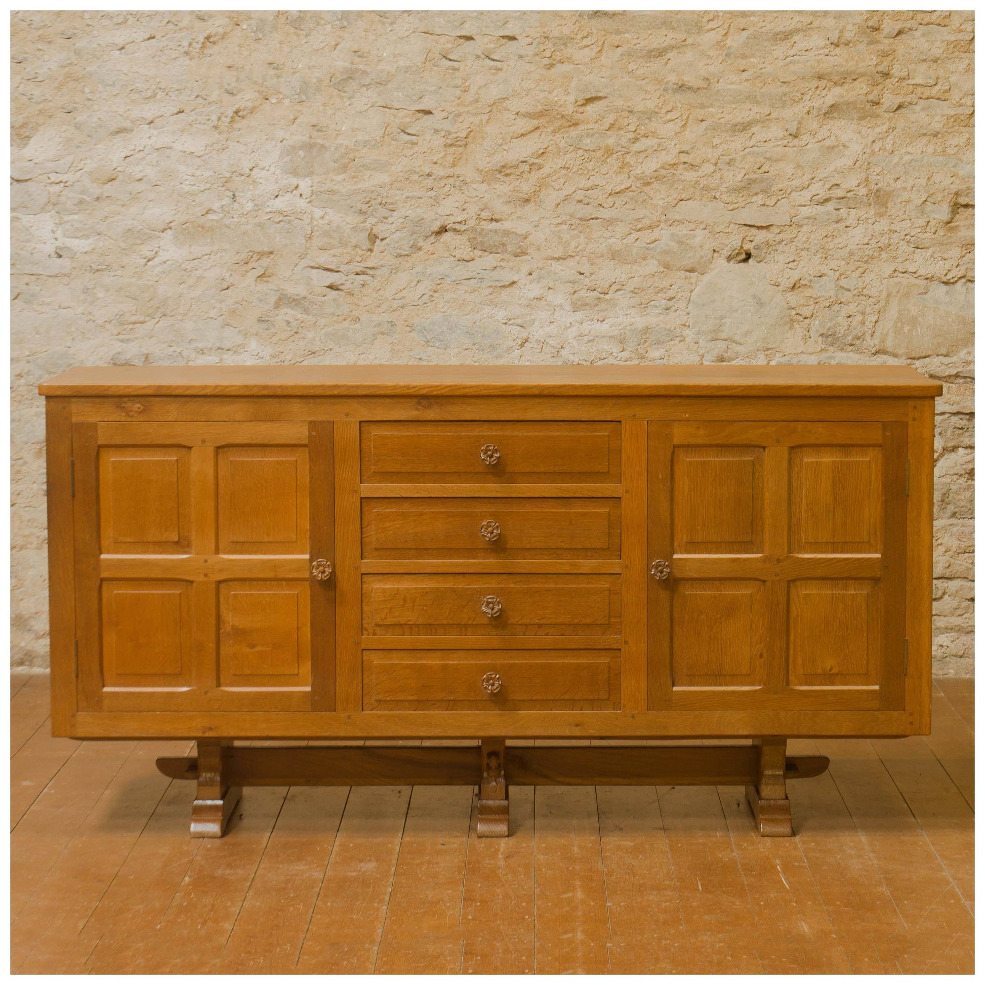 Colin Beaverman Almack (Ex-Mouseman) Arts & Crafts Yorkshire School Oak Sideboard