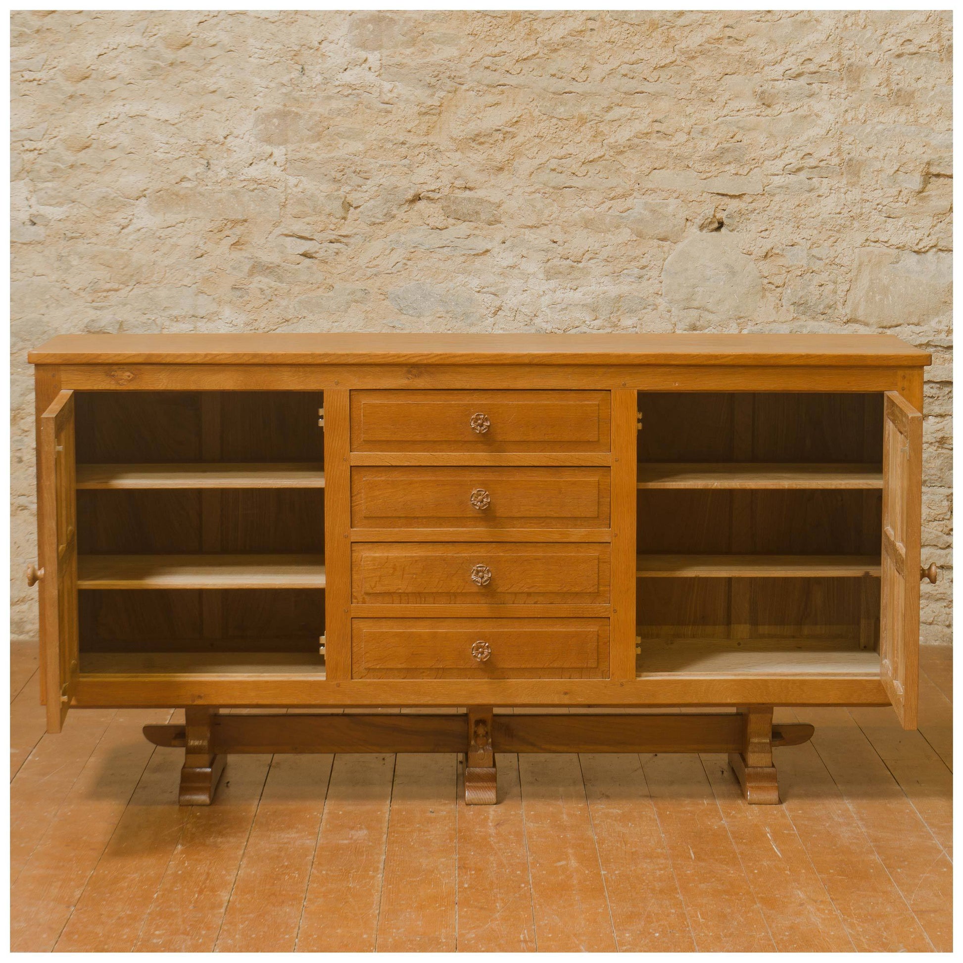 Colin Beaverman Almack (Ex-Mouseman) Arts & Crafts Yorkshire School Oak Sideboard