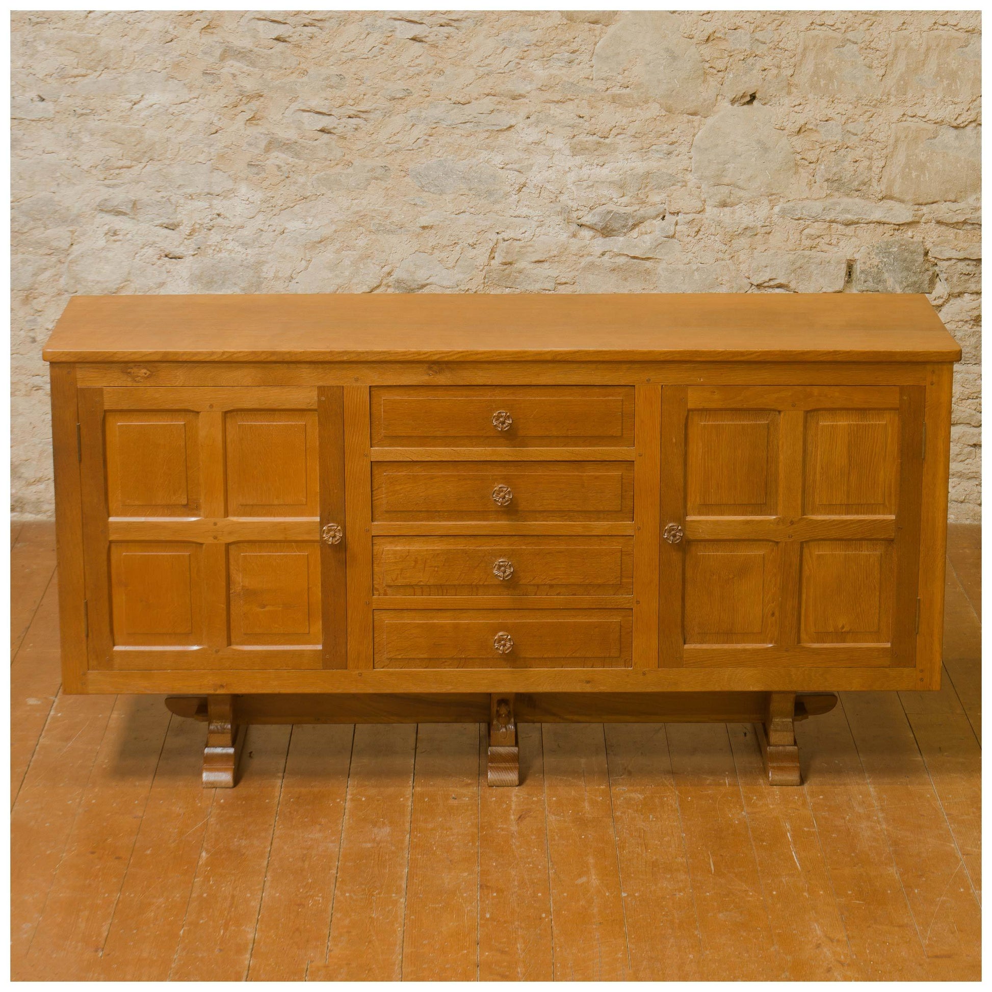 Colin Beaverman Almack (Ex-Mouseman) Arts & Crafts Yorkshire School Oak Sideboard