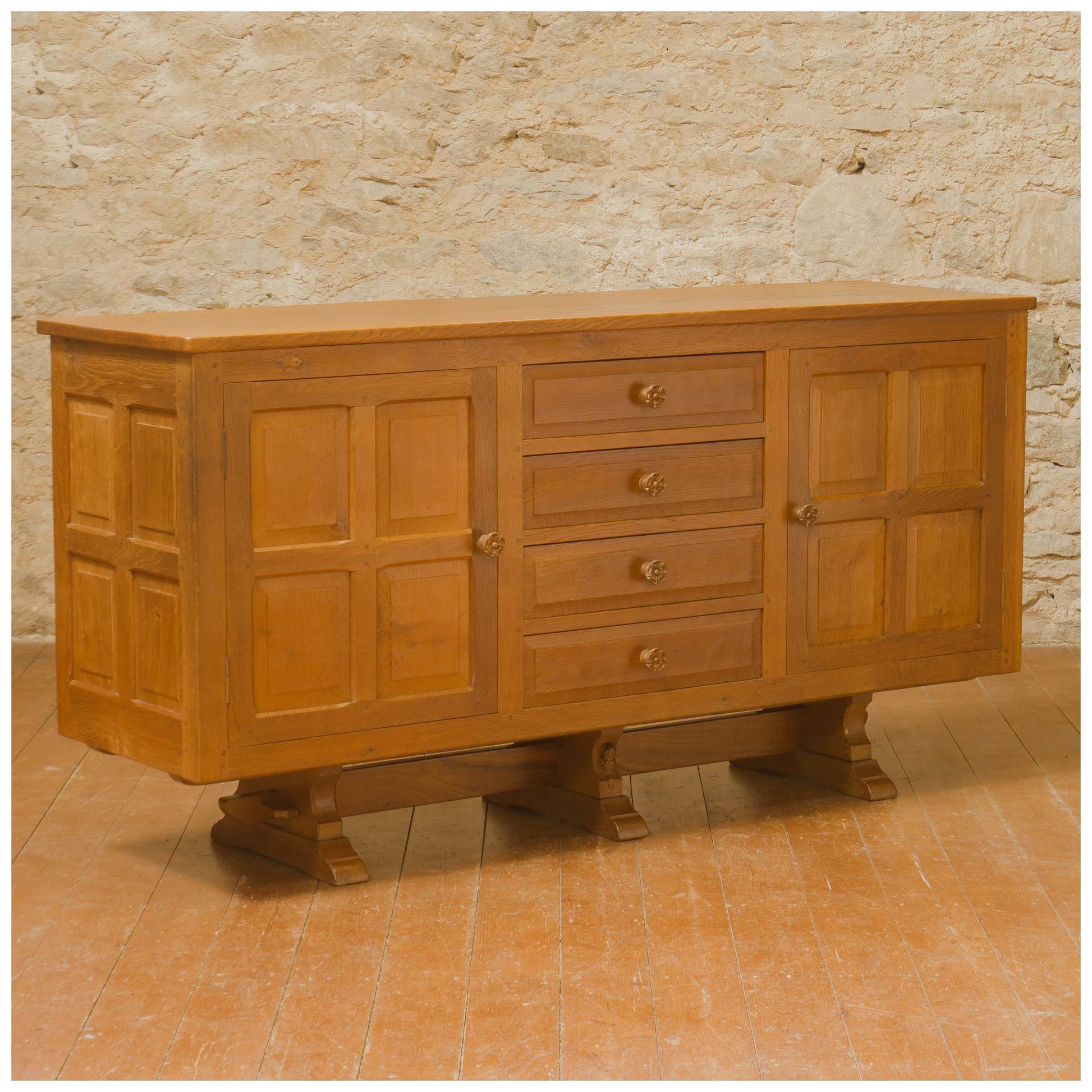 Colin Beaverman Almack (Ex-Mouseman) Arts & Crafts Yorkshire School Oak Sideboard