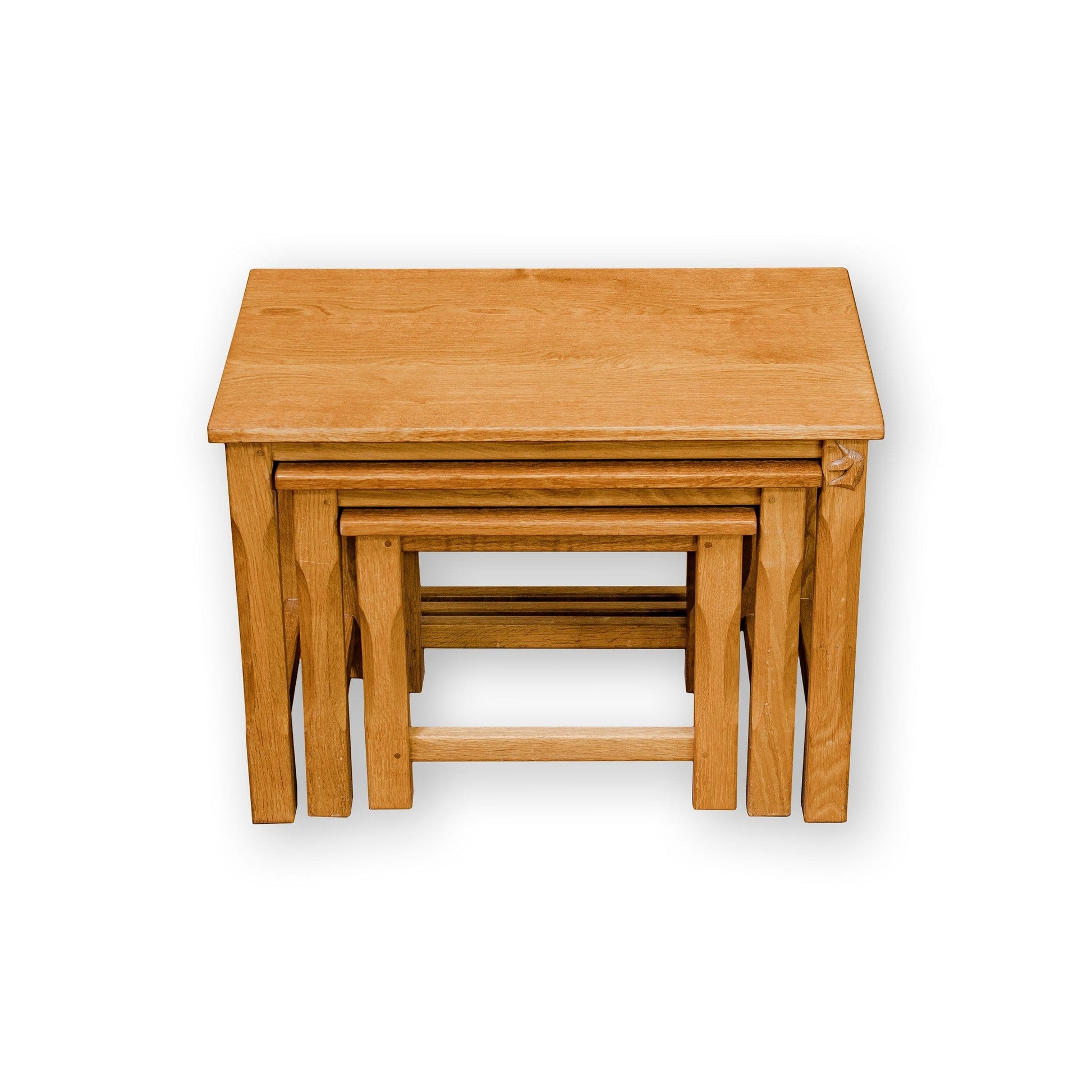 Coxwold Cabinet Makers Unicornman Arts & Crafts Yorkshire School Nest of Tables