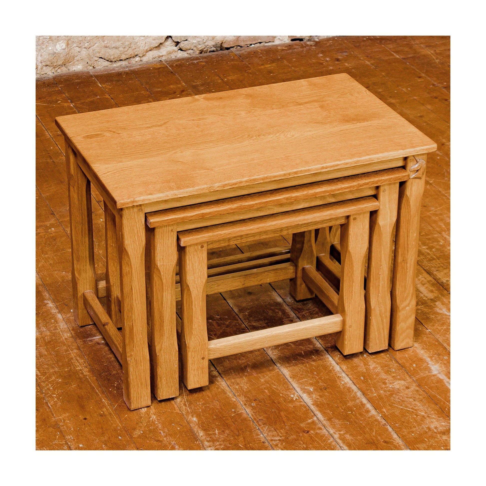 Coxwold Cabinet Makers Unicornman Arts & Crafts Yorkshire School Nest of Tables
