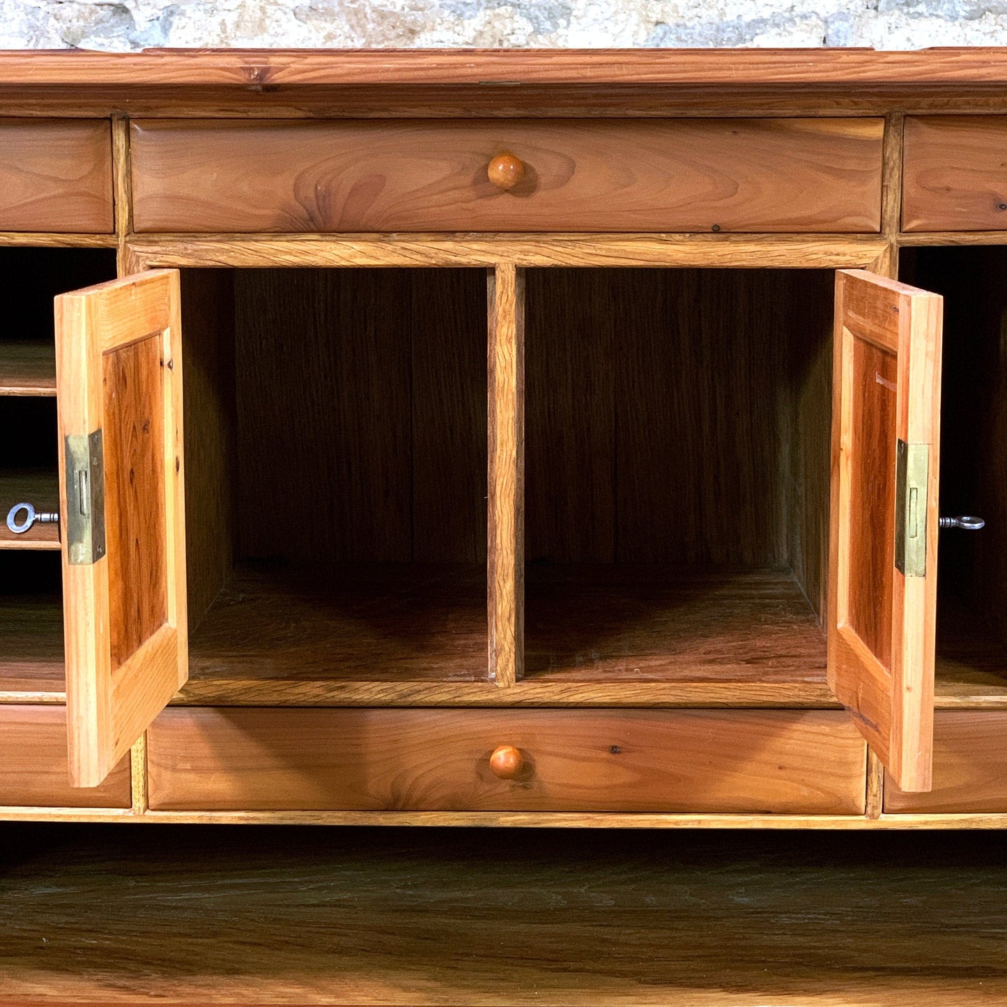 Hugh Birkett (Ex-Oliver Morel) Arts & Crafts Cotswold School English Yew Bureau