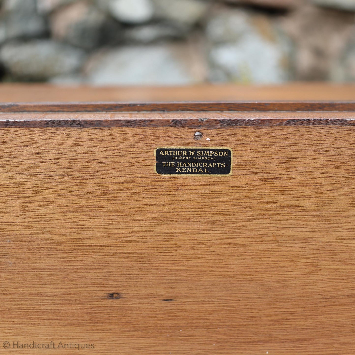 Arthur W. Simpson Arts & Crafts Lakes School English Oak Shelf c. 1920.